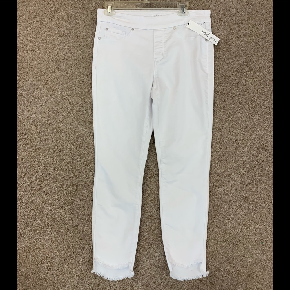 Tribal white jean